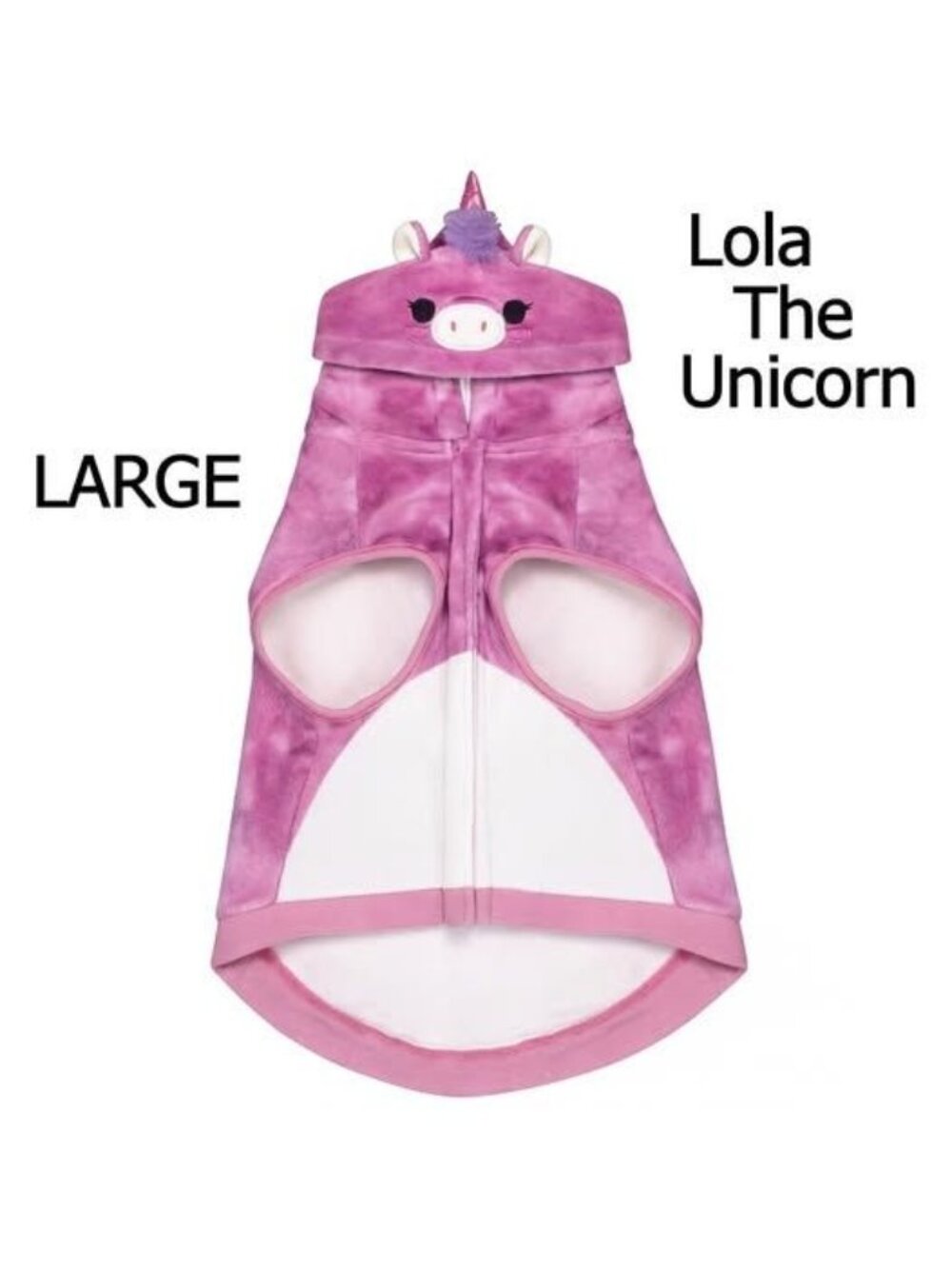 New L squishmallow Lola the unicorn dog hoodie